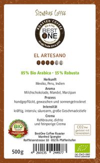 BestOne El Artesano Kaffee Bio & Fairtrade